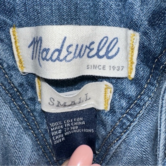 Madewell Distressed Jean Overalls - Picture 6 of 6